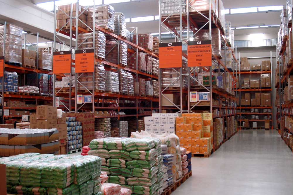 Vendita scaffali e scaffalature portapallet lombardia Scaffalature con bancali